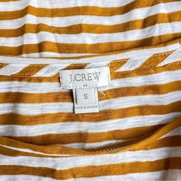 J. Crew Striped Long Sleeve Mustard Yellow Knit Top Size Small - Picture 5 of 5
